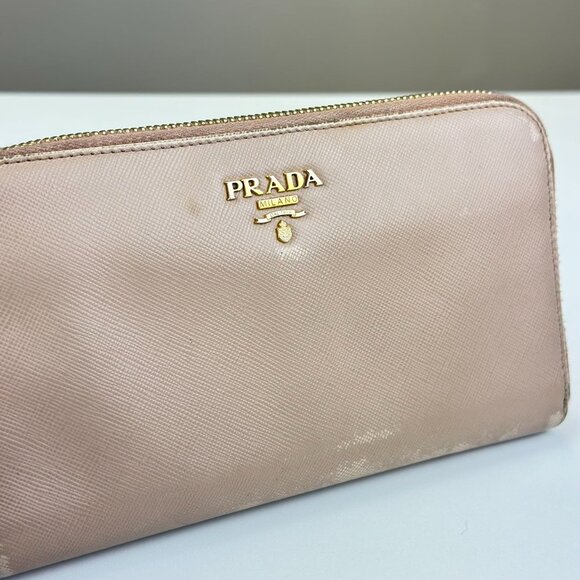 Prada Cream Saffiano Leather Wallet - Picture 7 of 8